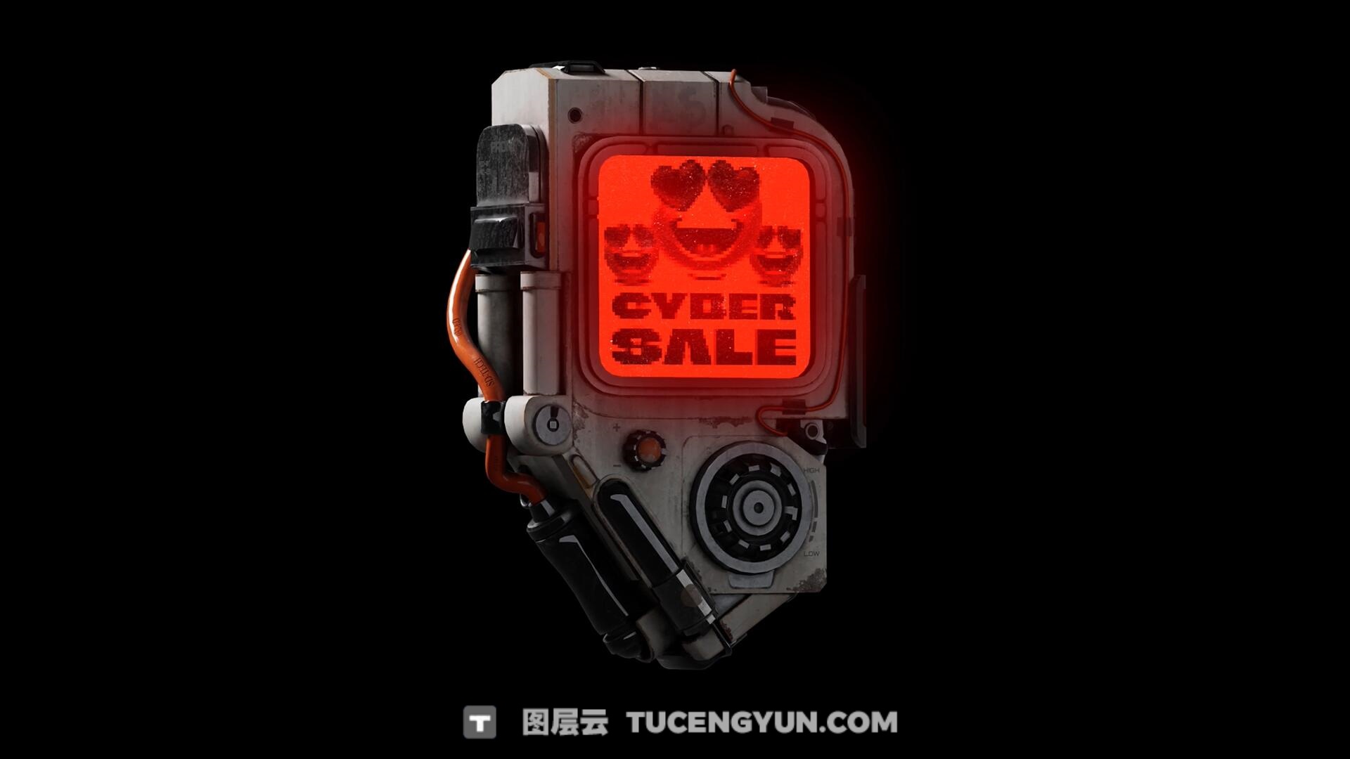 视频素材：赛博朋克风格创意潮流物料剪辑元素物品叠加动画（13860）图层云