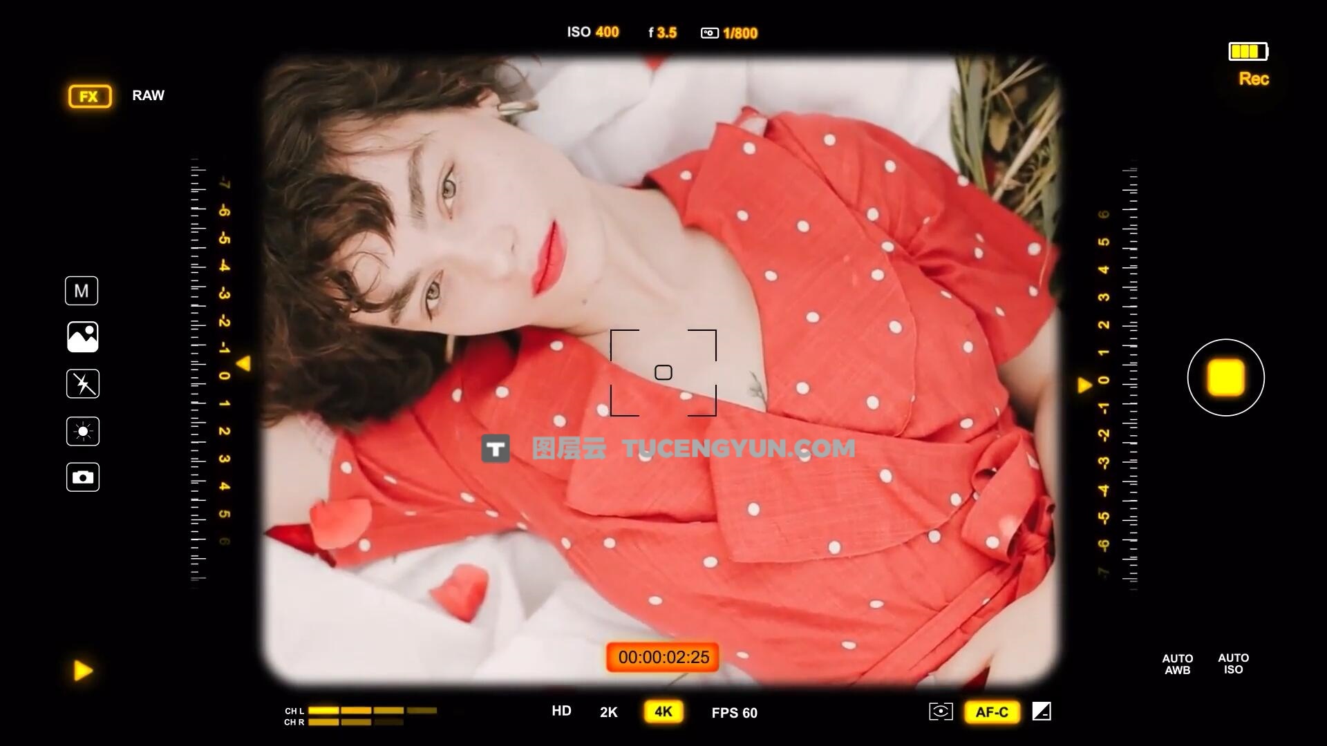 AE/PR模板：10个逼真相机取景器参数图标屏幕元素动画包 支持横竖屏（13906）图层云