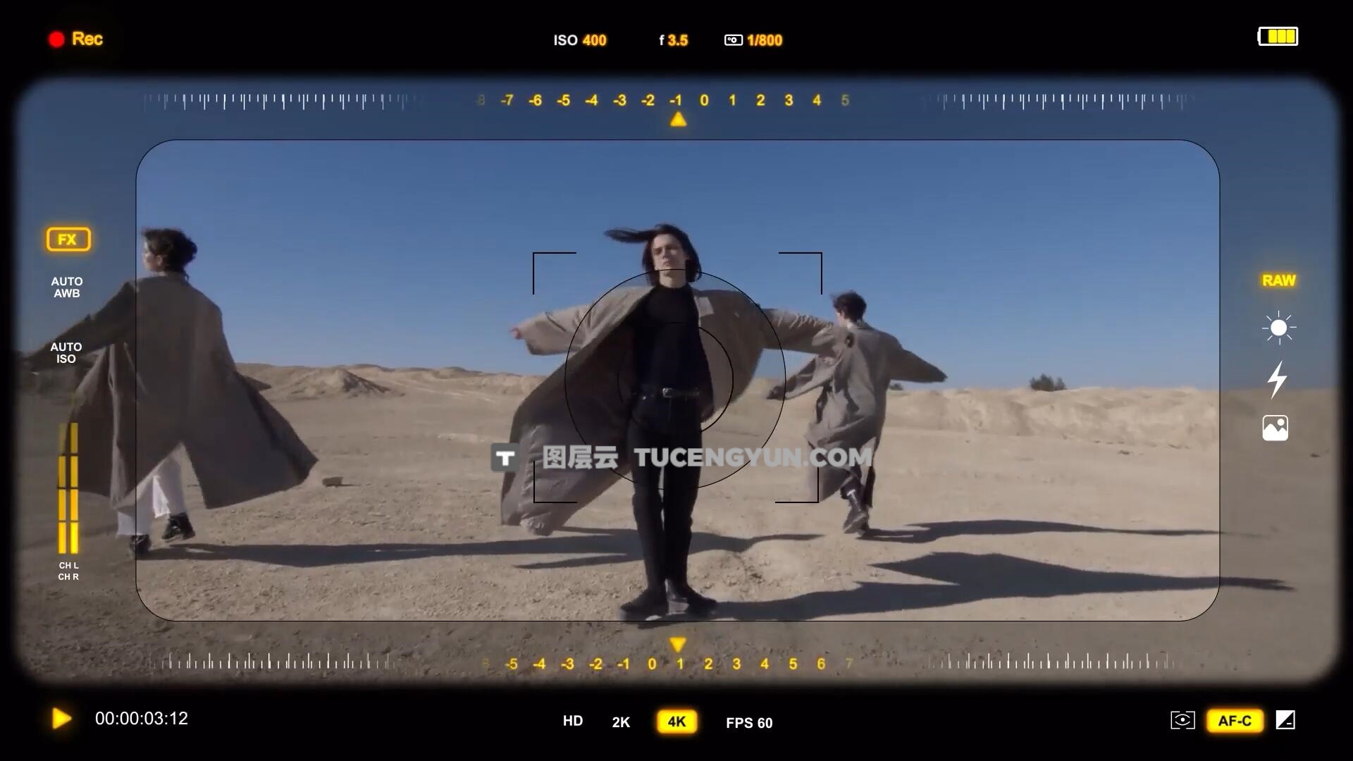 AE/PR模板：10个逼真相机取景器参数图标屏幕元素动画包 支持横竖屏（13906）图层云