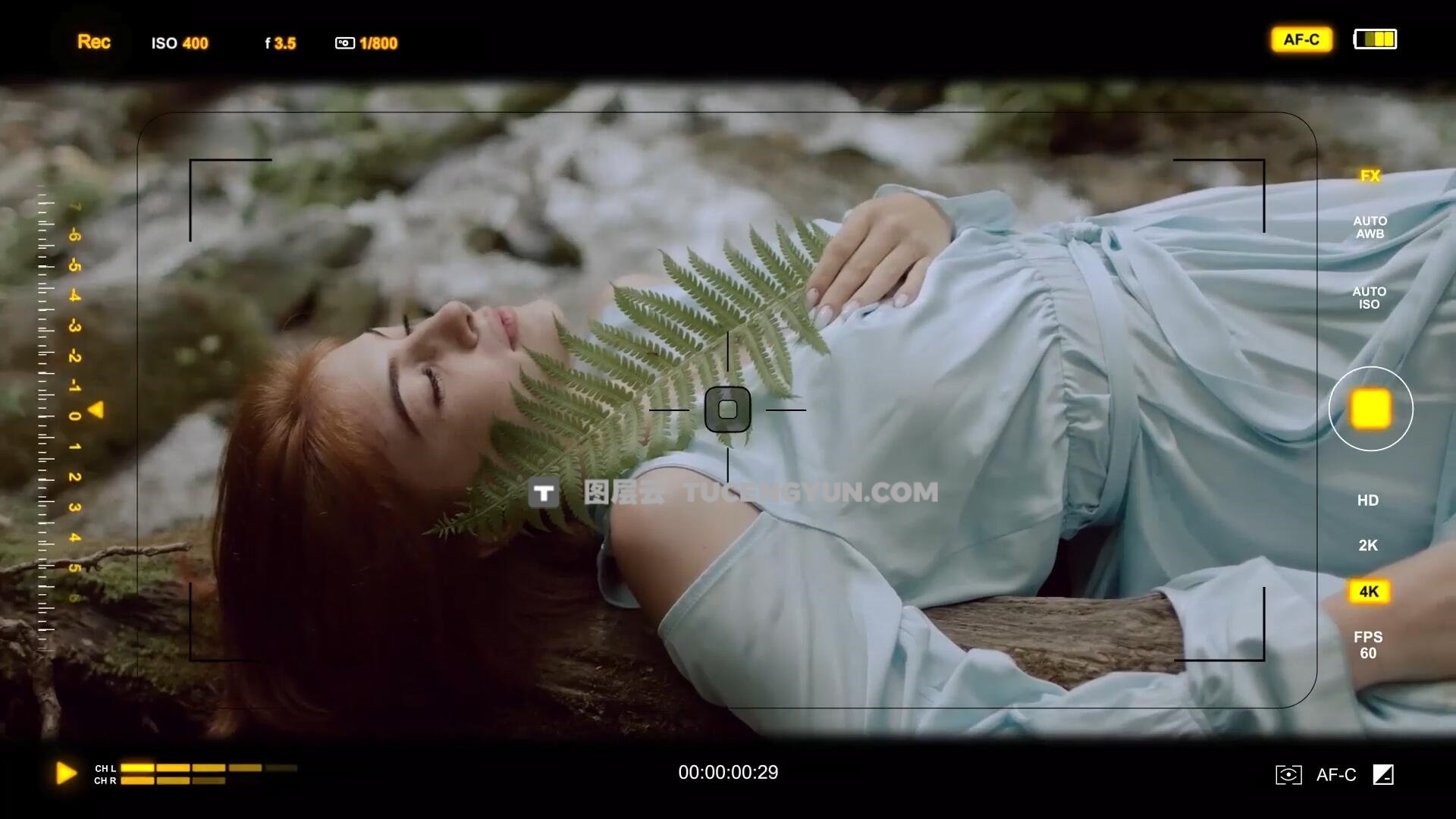 AE/PR模板：10个逼真相机取景器参数图标屏幕元素动画包 支持横竖屏（13906）图层云