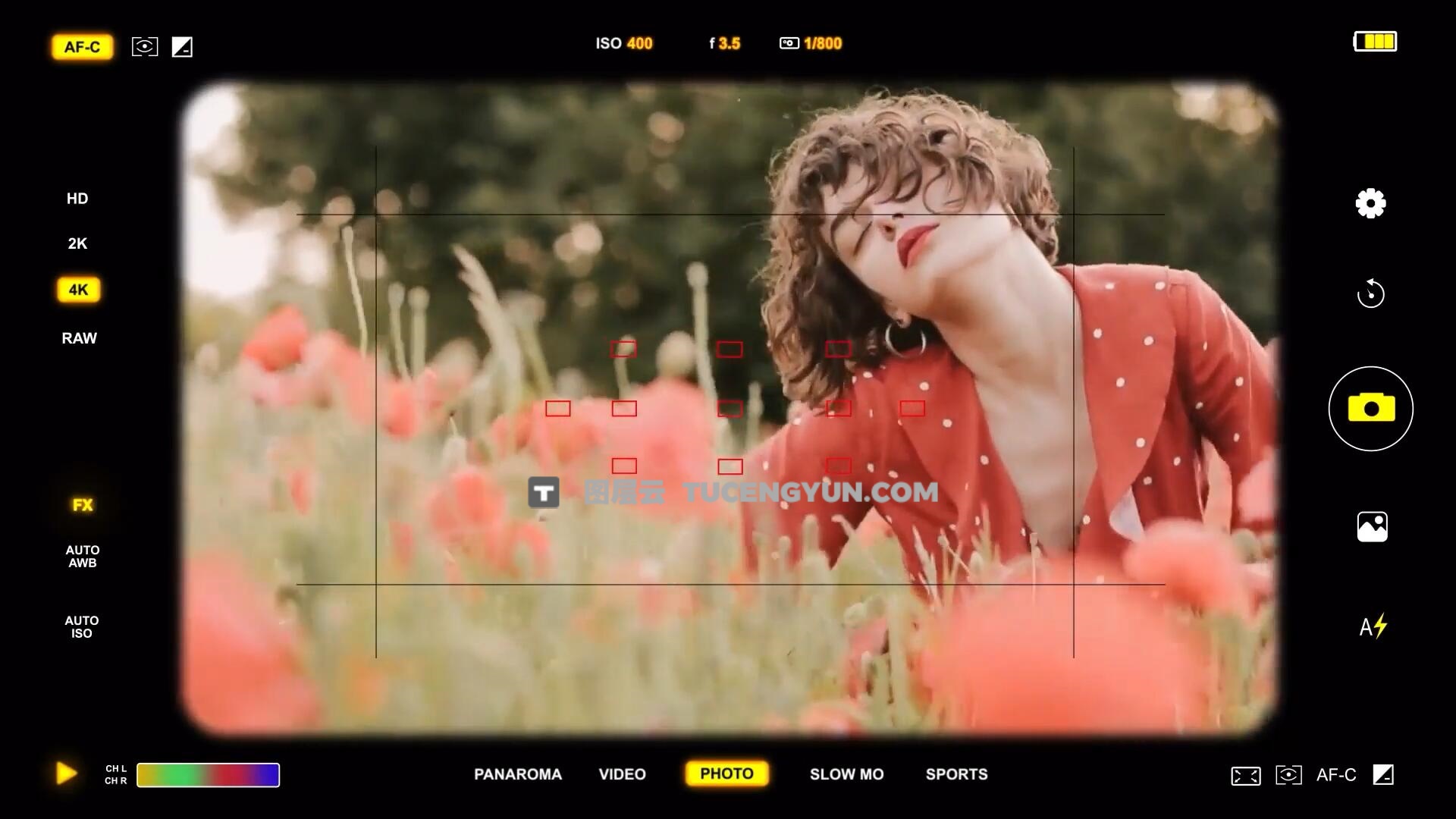 AE/PR模板：10个逼真相机取景器参数图标屏幕元素动画包 支持横竖屏（13906）图层云