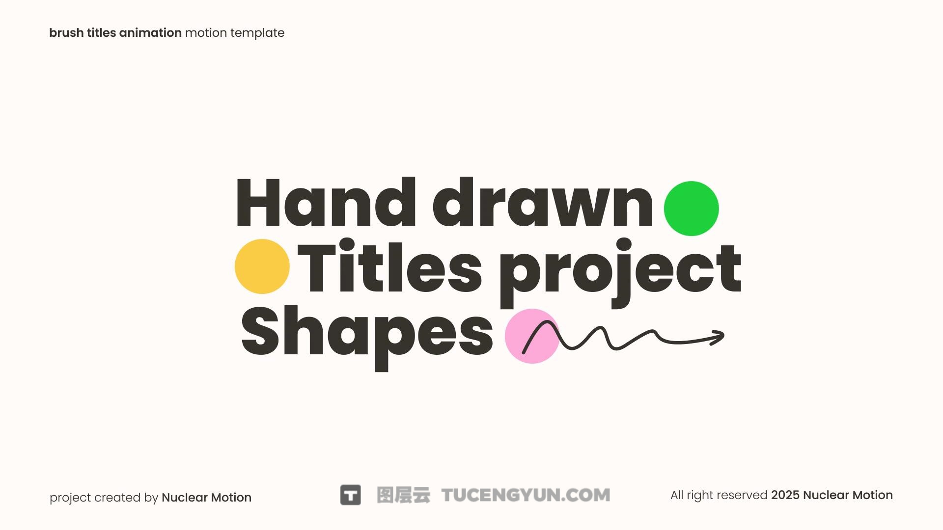 FCPX插件：创意动态几何形状文本标题排版动画（13907）图层云