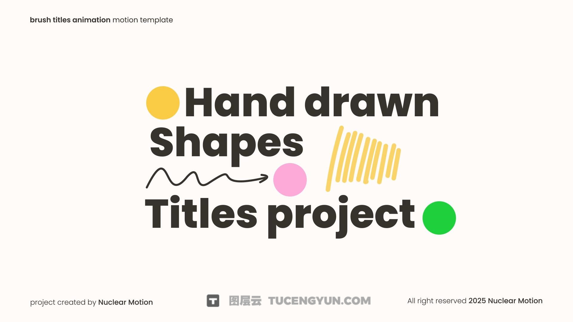 FCPX插件：创意动态几何形状文本标题排版动画（13907）图层云