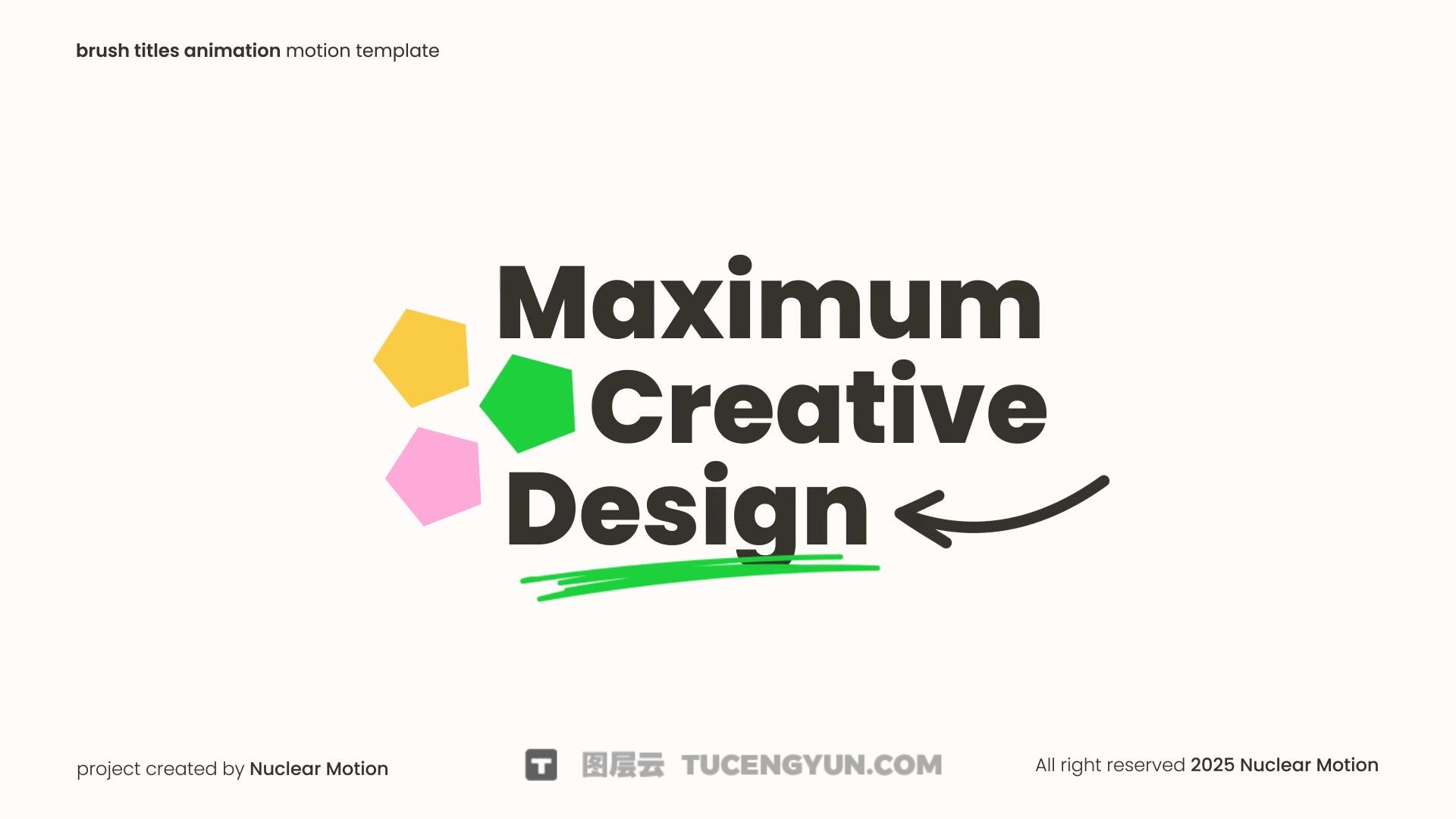 FCPX插件：创意动态几何形状文本标题排版动画（13907）图层云