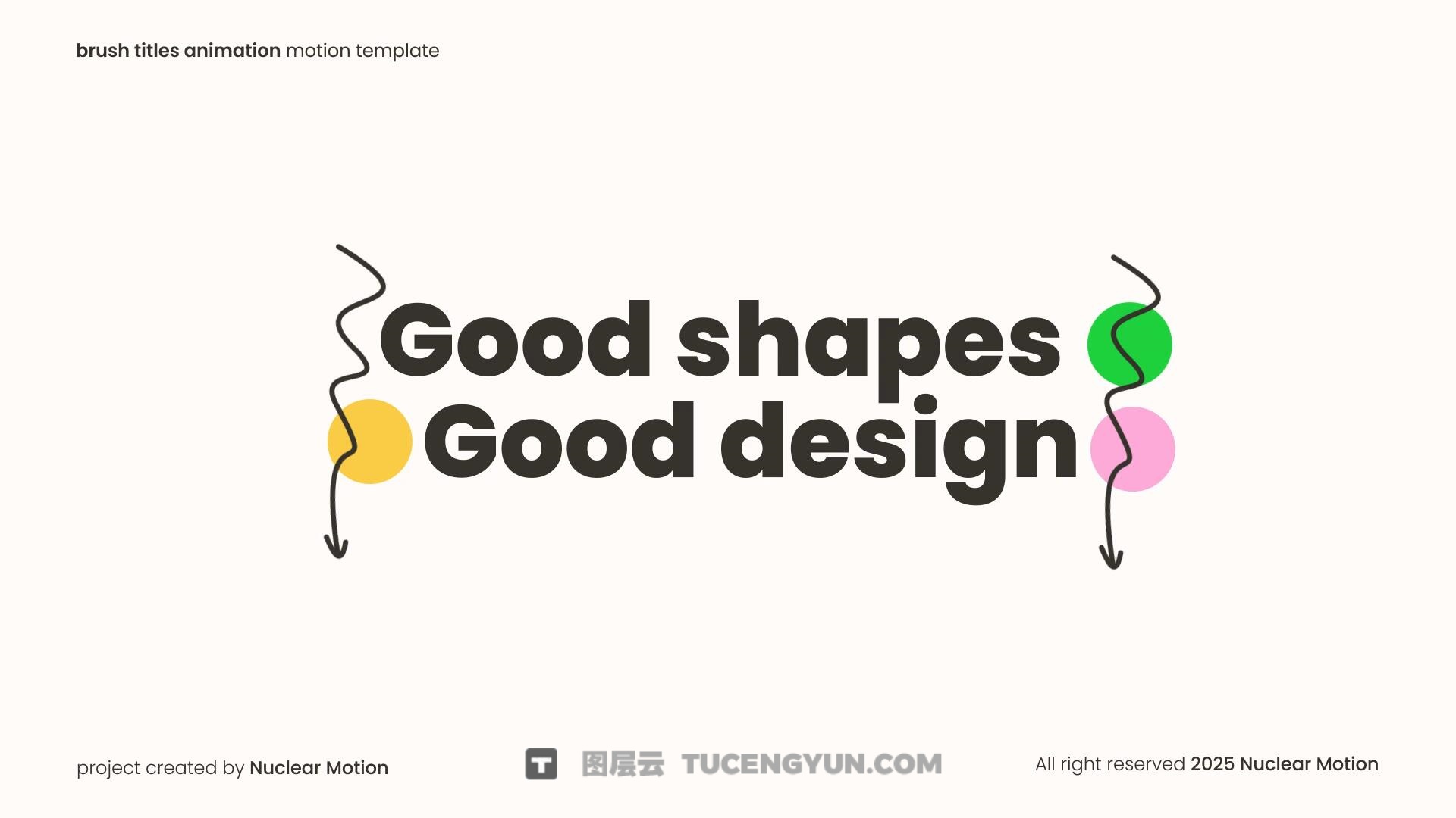 FCPX插件：创意动态几何形状文本标题排版动画（13907）图层云