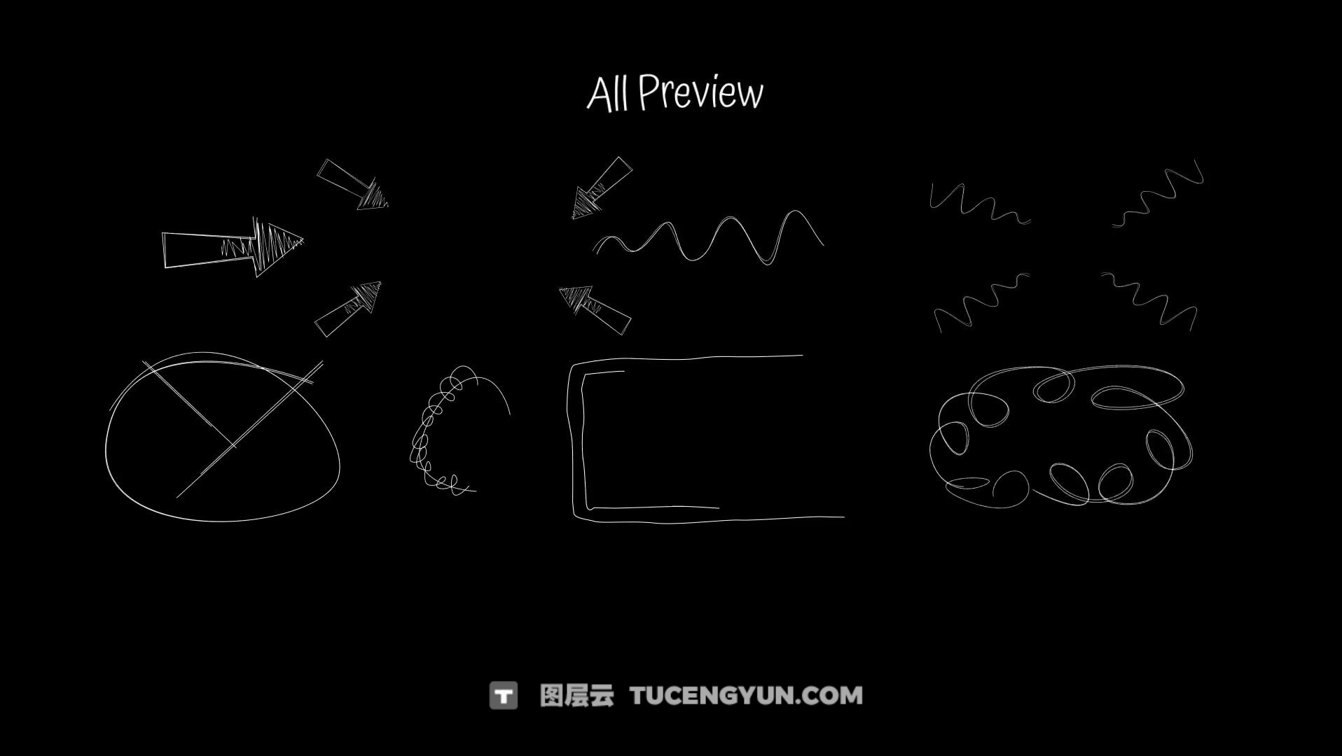 FCPX插件:潦草蹩脚凌乱手绘艺术线条标记元素动画(13908)图层云 FCPX插件:潦草蹩脚凌乱手绘艺术线条标记元素动画(13908)图层云