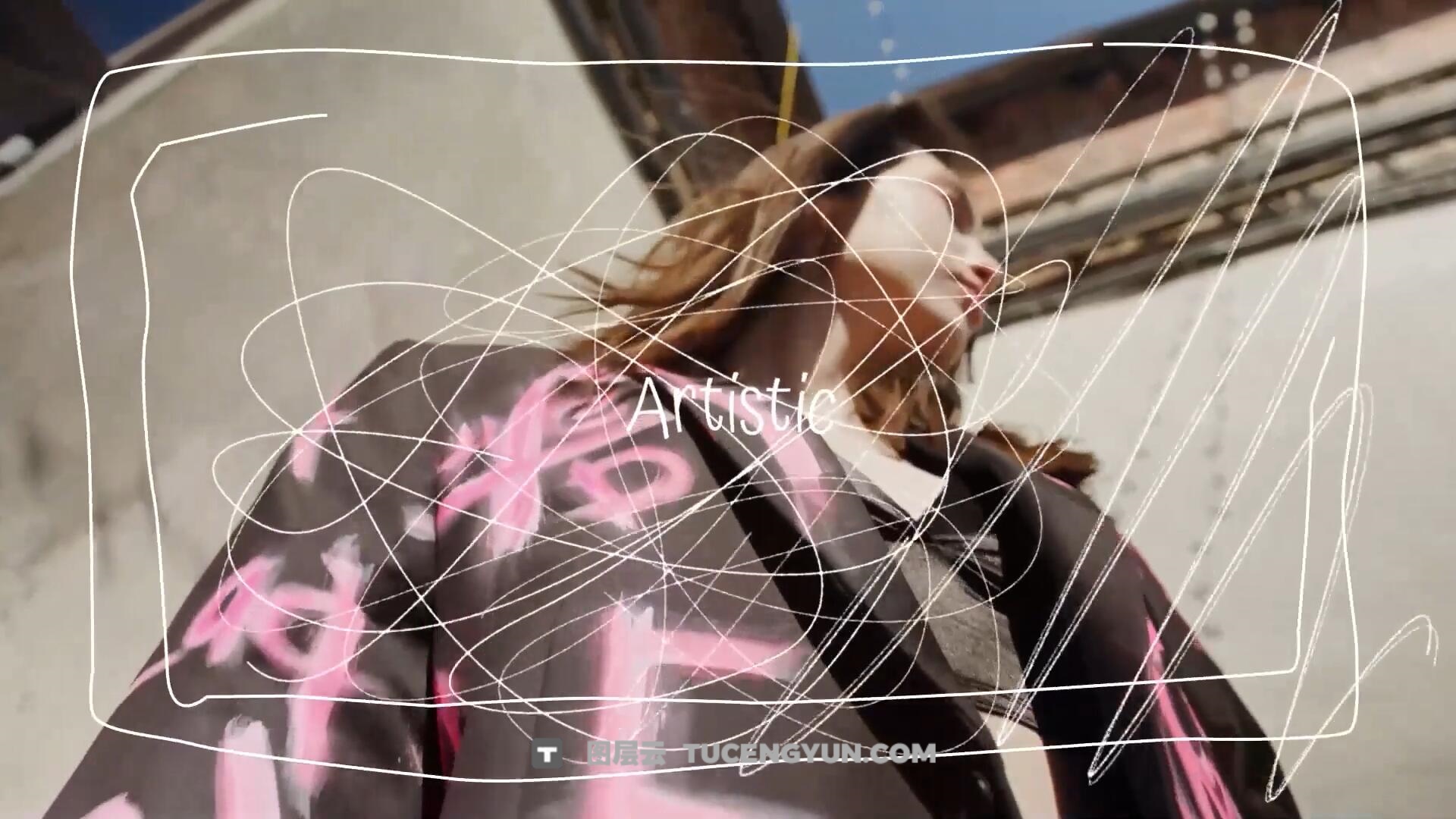 FCPX插件：潦草蹩脚凌乱手绘艺术线条标记元素动画（13908）图层云