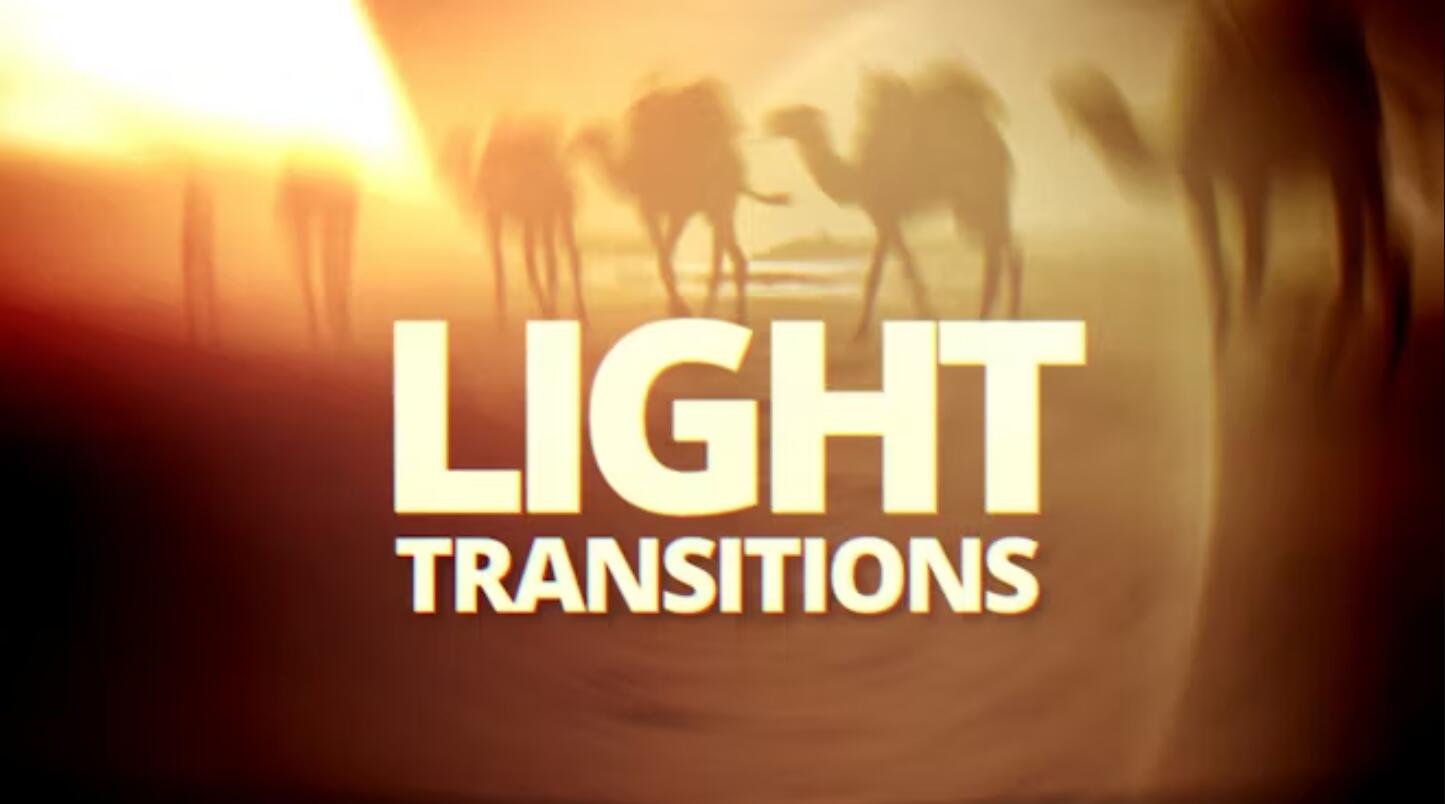 达芬奇模板：50个梦幻氛围婚礼电影剪辑光线、闪光、光晕、漏光无缝转场过渡（13915）