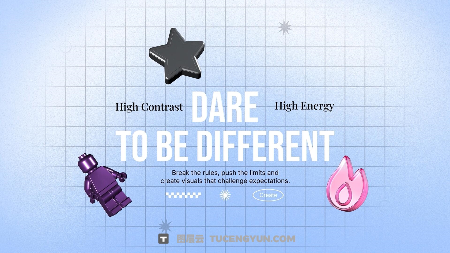 FCPX插件：新潮3D酷玩艺术风格文字标题排版动画（13916）图层云