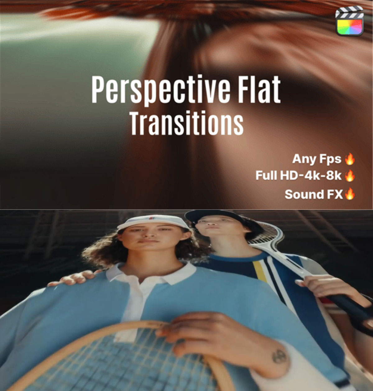 FCPX插件：12种极限深度动感镜头画面3D透视无缝转场过渡+音效（13917）