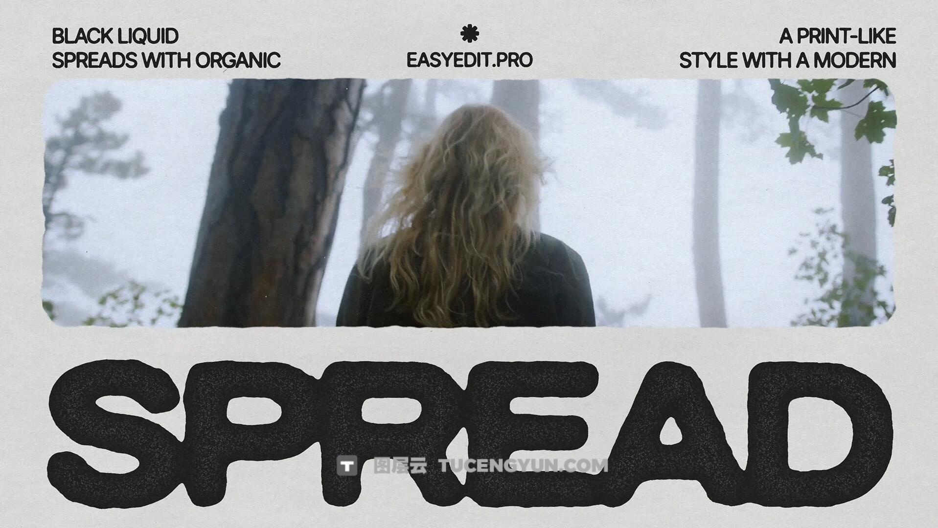 达芬奇预设：复古墨水晕染墨迹出血渗色仿真文本标题动画（13936）图层云