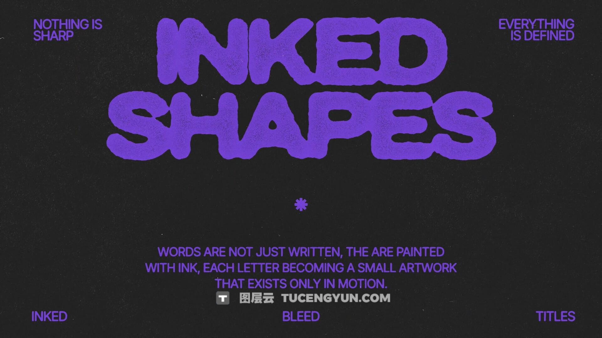 达芬奇预设：复古墨水晕染墨迹出血渗色仿真文本标题动画（13936）图层云