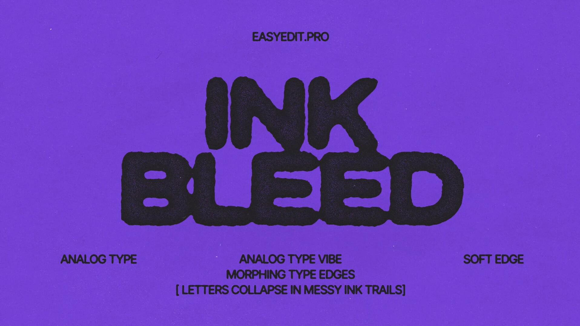 达芬奇预设：复古墨水晕染墨迹出血渗色仿真文本标题动画（13936）