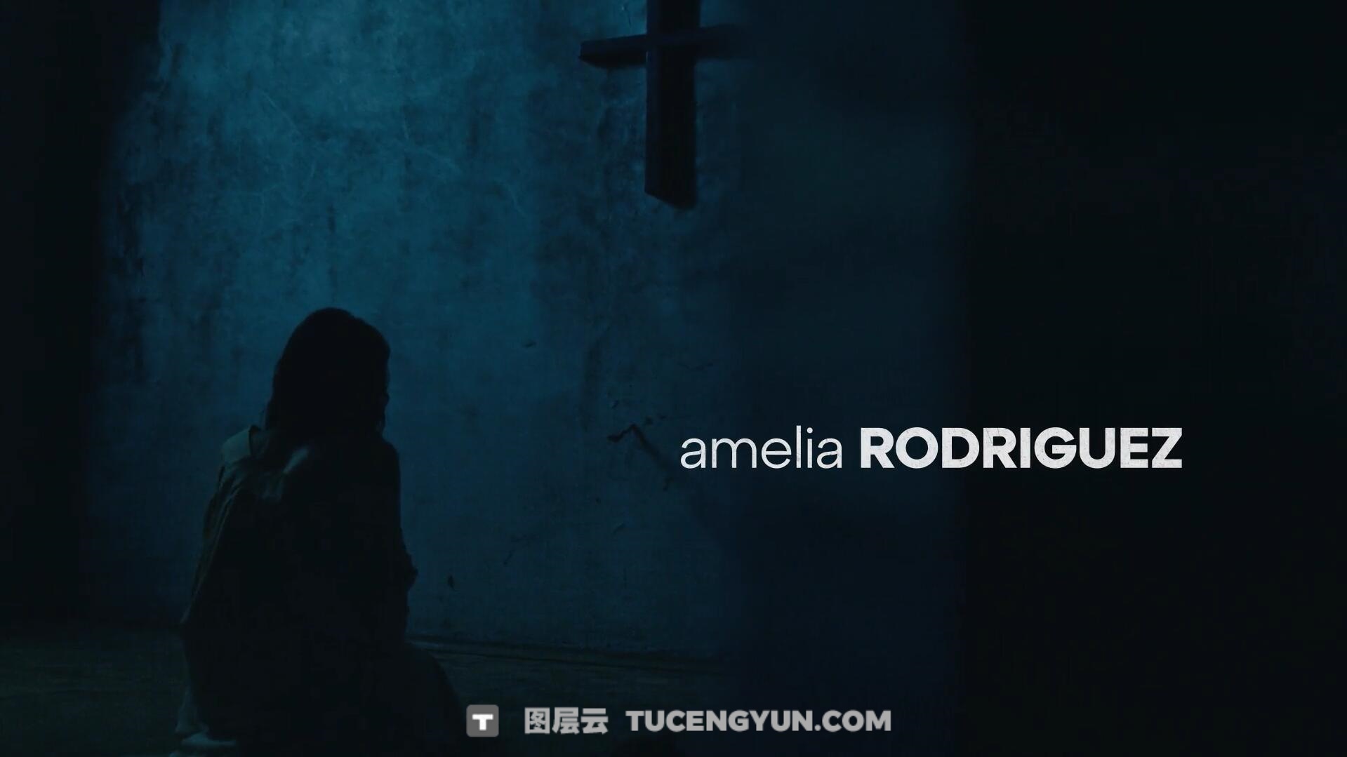 AE模板：全新电影感毛刺失真动态模糊文字标题动画（13947）图层云