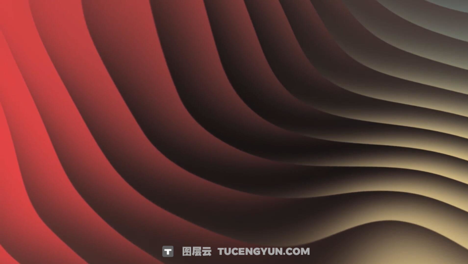 AE模板：大胆抽象模糊混合流动几何渐变液体波浪视频背景动画模板（13948）图层云