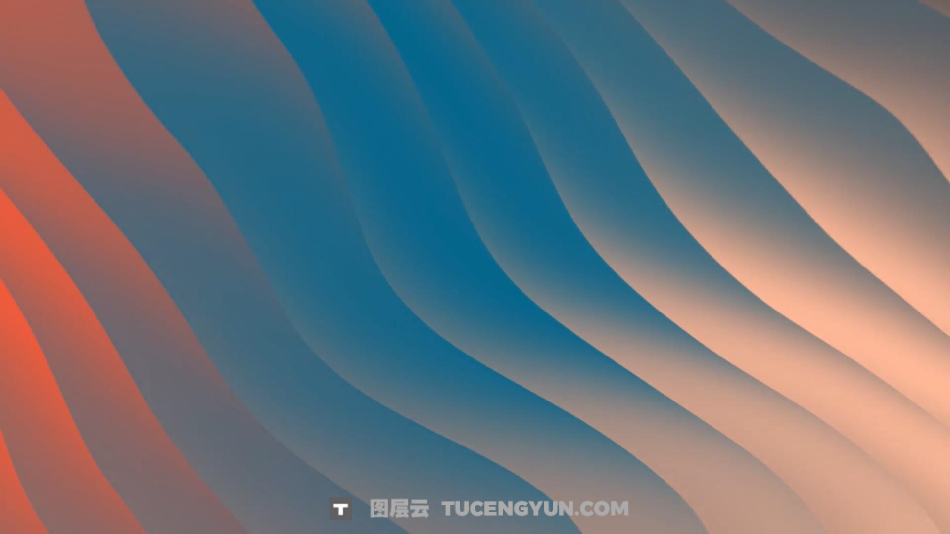 AE模板：大胆抽象模糊混合流动几何渐变液体波浪视频背景动画模板（13948）图层云