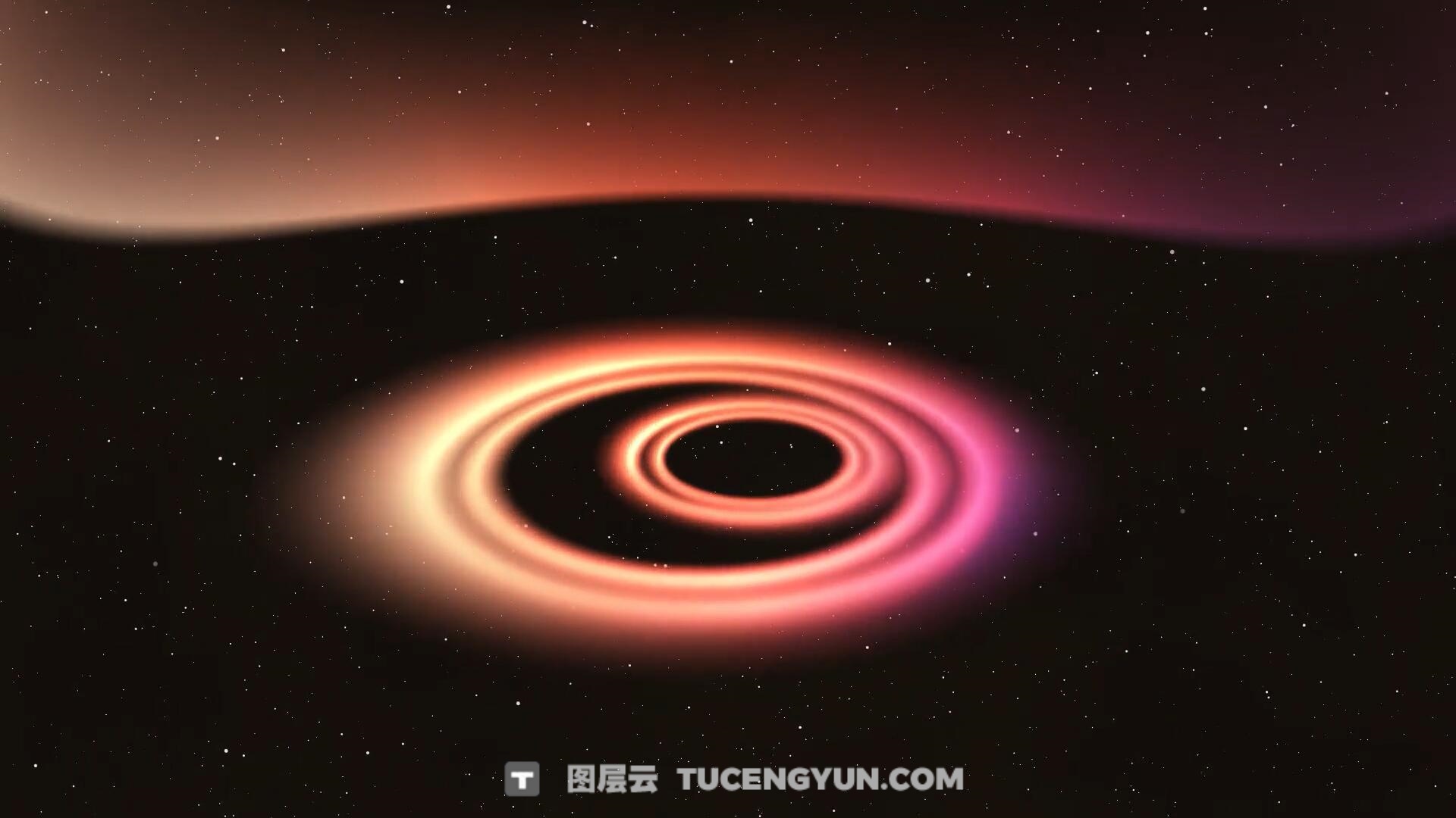 AE模板：大胆抽象模糊混合流动几何渐变液体波浪视频背景动画模板（13948）图层云