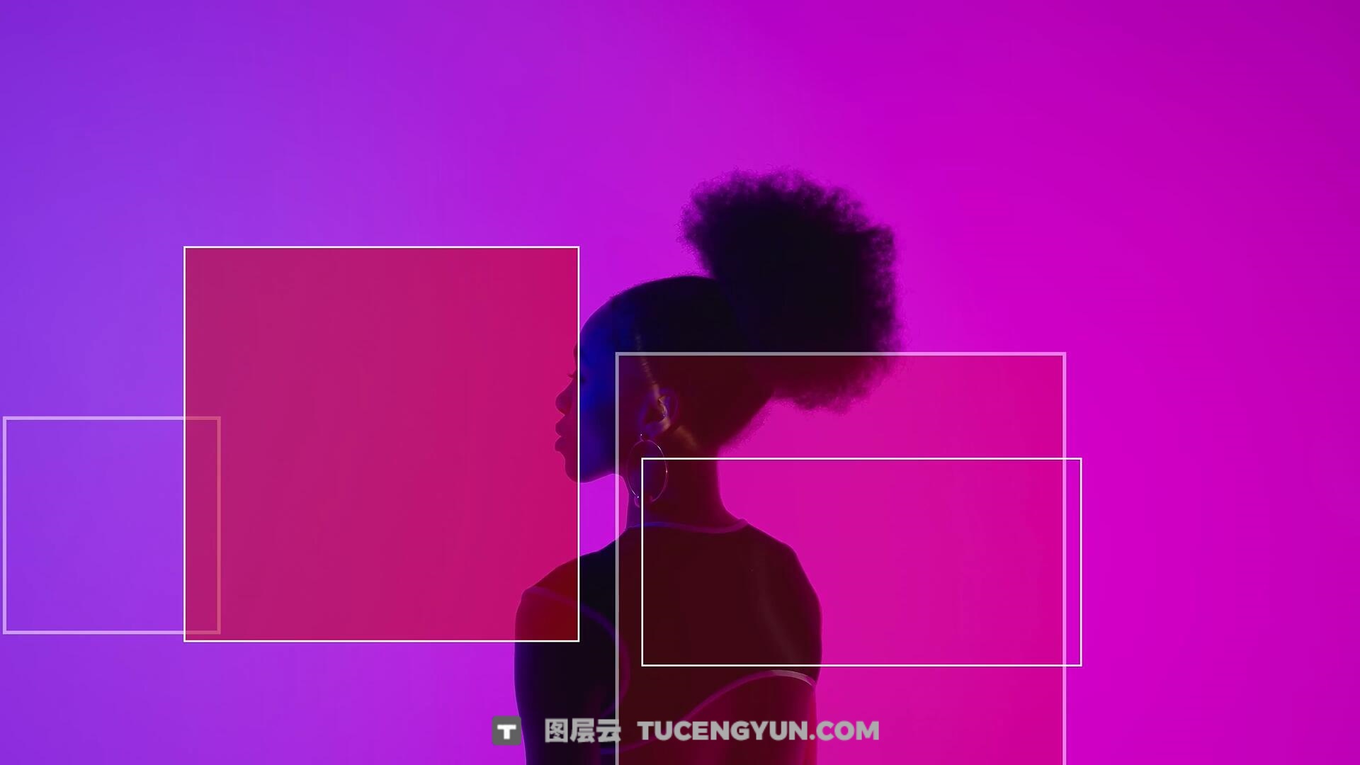 AE模板：抽象艺术画面交互动态数据参数跟踪器标记图形化视觉效果模板（13950）图层云