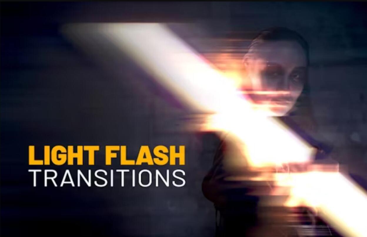 FCPX插件：16种快速现代故障失真闪光视差无缝转场过渡（13956）