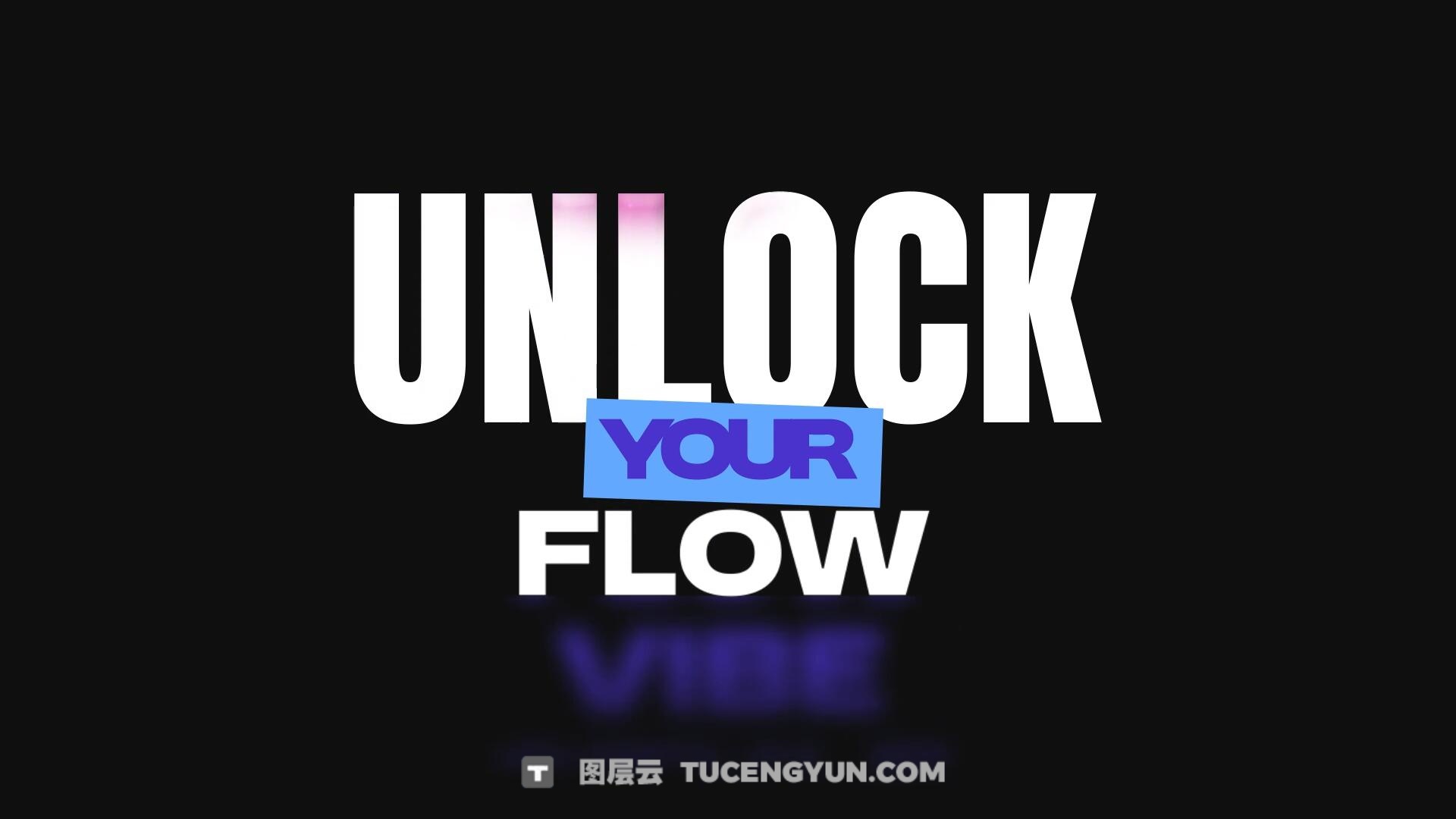 PR模板：全新文字标题轮播、循环、滚动、旋转效果动画模板（13967）图层云