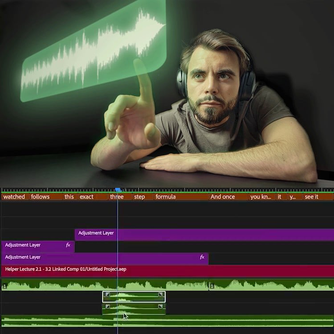 大师课程：掌握PR剪辑中的声音设计视频课程+音效素材 中文字幕（13968）