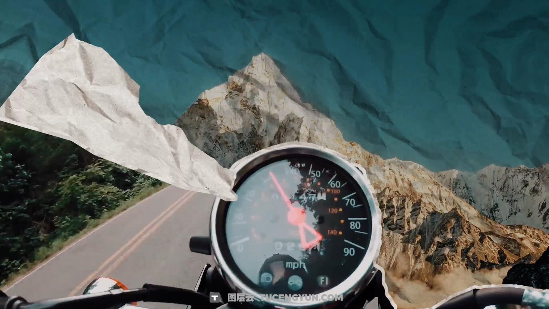 达芬奇预设：复古拼贴风格自定义路径撕纸转场过渡（13971）图层云