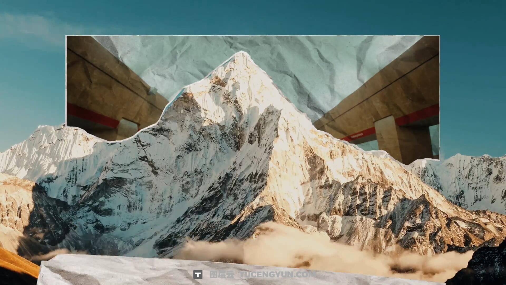 达芬奇预设：复古拼贴风格自定义路径撕纸转场过渡（13971）图层云