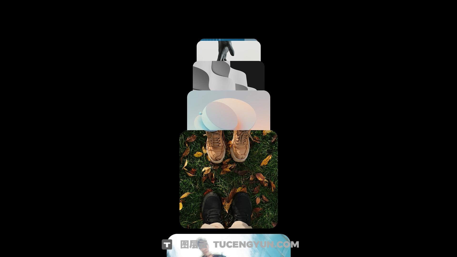 PR模板：沉浸式裸眼3D立体环绕照片轮播照片视频展示效果（13976）图层云