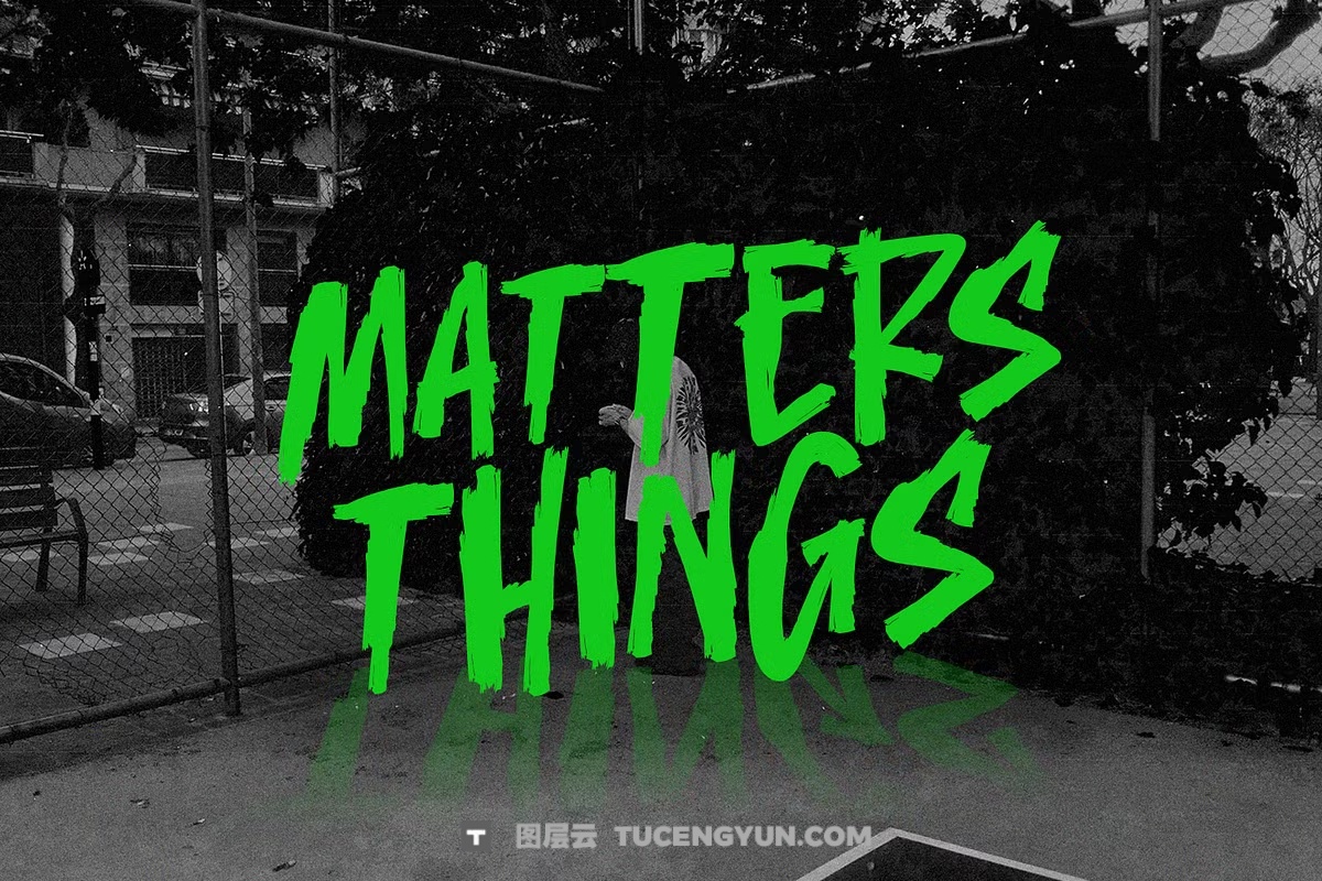 英文字体：大胆街头涂鸦手写笔触粗糙边缘干刷纹理封面设计字体 Jaber Maester Handmade Display Brush（13979）图层云