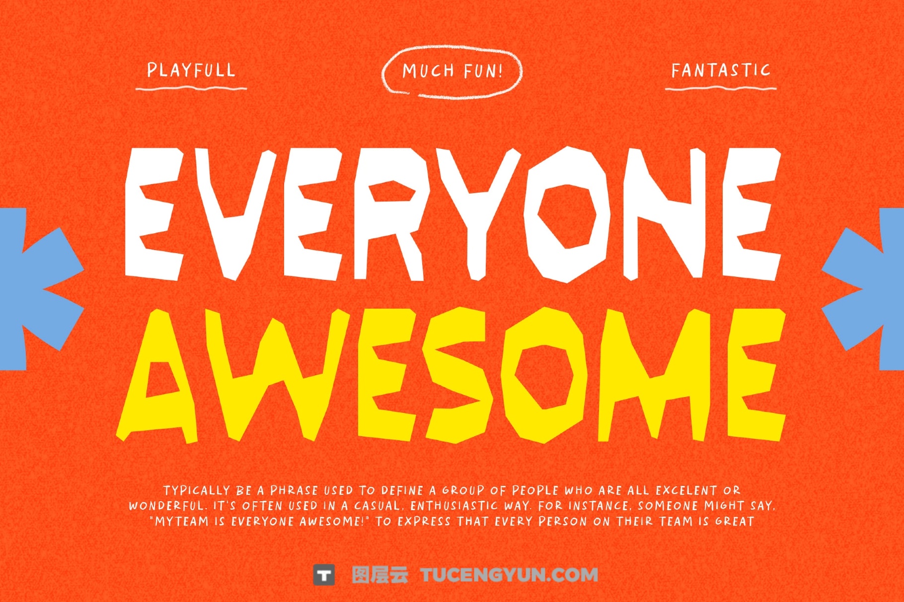 英文字体：独特时髦俏皮剪裁纸张质感头条新闻封面海报设计字体 Auhsome – Handcrafted PaperCut Font（139）图层云