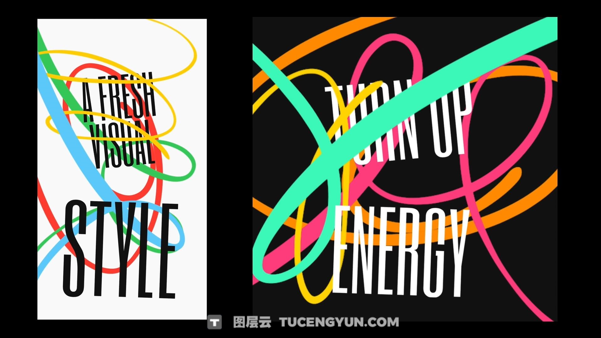 PR模板：创意多彩趣味感人物头像贴纸动画开场片头（13987）图层云