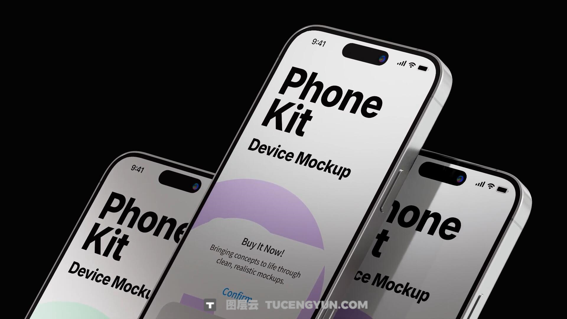 AE模板：高品质苹果IPhone 17应用程序UI设计官网展示3D模型动画模板（13992）图层云