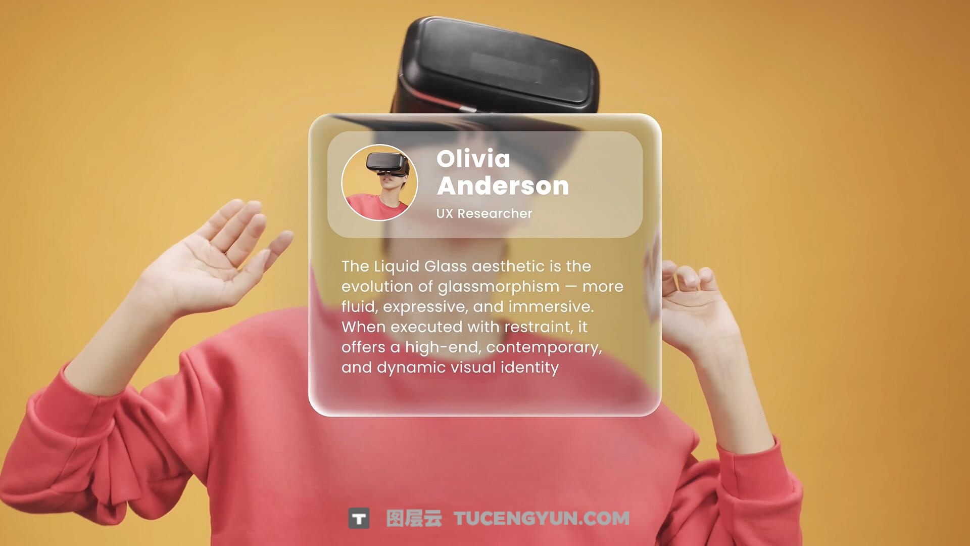 AE模板：苹果液态玻璃渐变效果文字标题字幕动画模板（13996）图层云