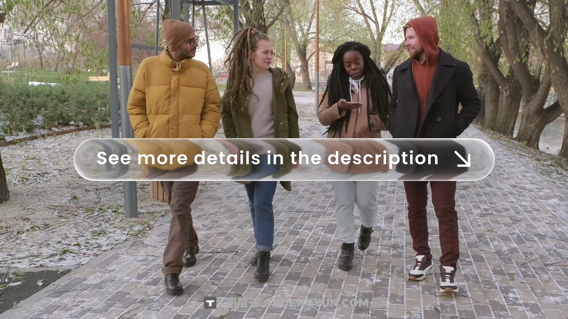 AE模板：苹果液态玻璃渐变效果文字标题字幕动画模板（13996）图层云