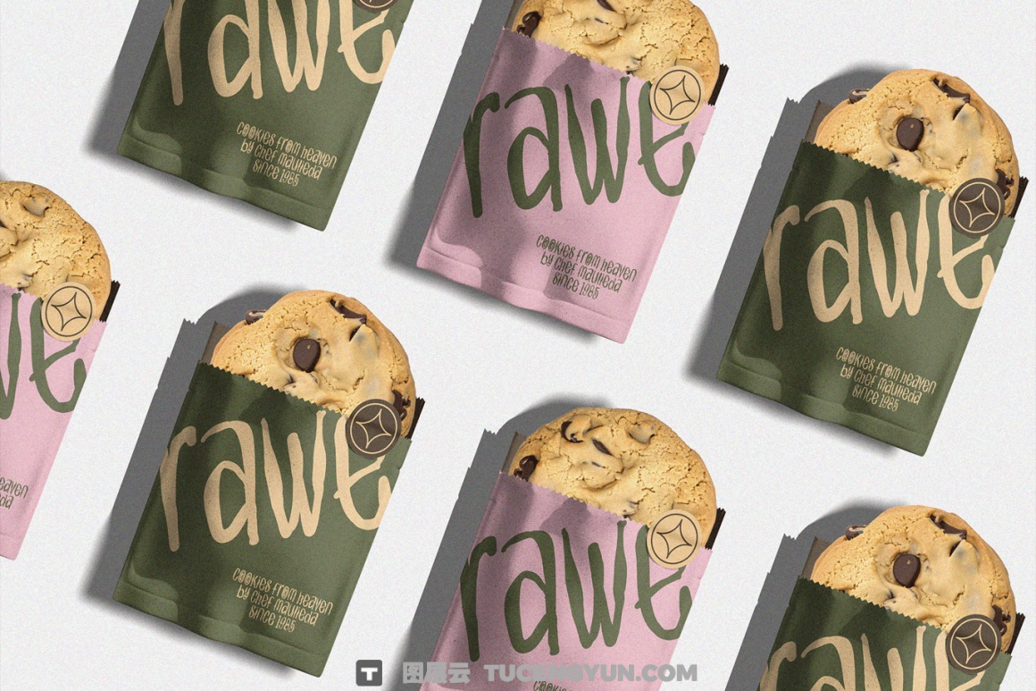 英文字体：复古氛围手绘歪扭传统艺术品牌封面海报设计字体（14005）图层云