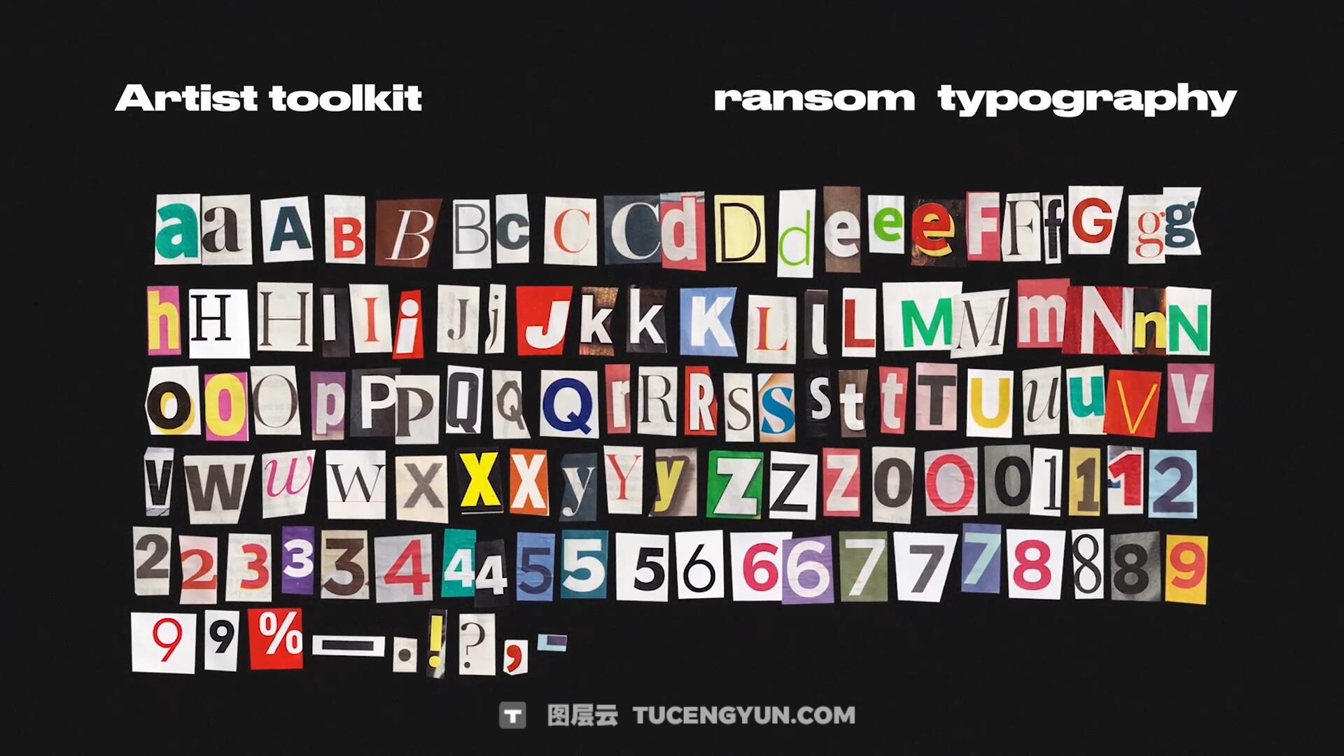 205个复古拼贴艺术垃圾摇滚涂鸦纸张、纸框、贴纸、纸张过渡、胶带碎片视频剪辑素材包（14008）图层云