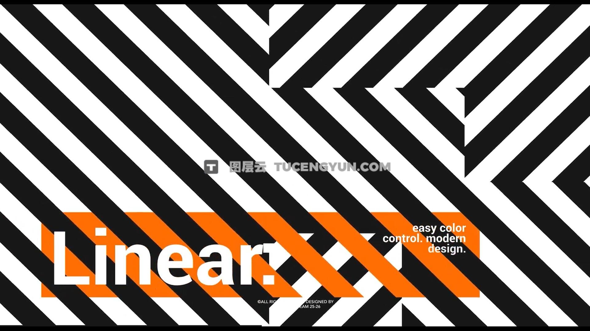 AE/PR模板：野蛮动力学无缝循环粗体大文本标题排版海报动画（14023）图层云