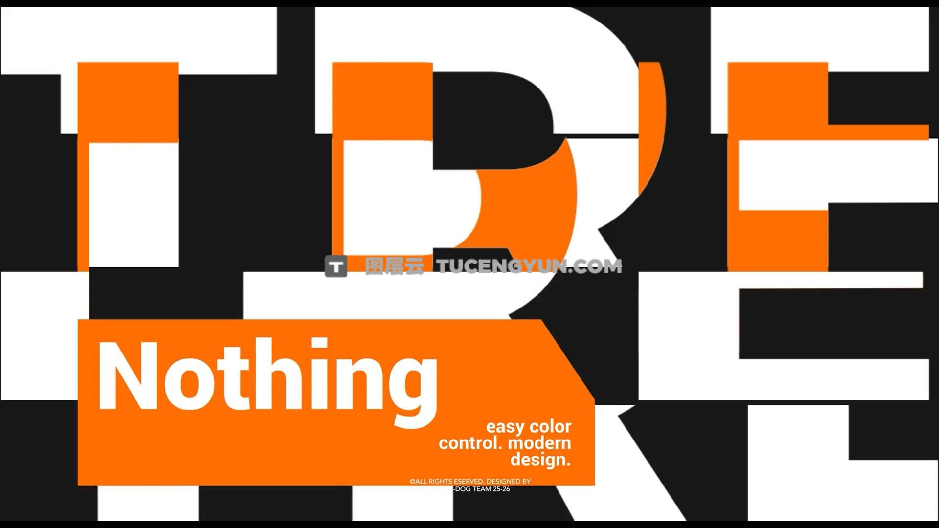 AE/PR模板：野蛮动力学无缝循环粗体大文本标题排版海报动画（14023）图层云