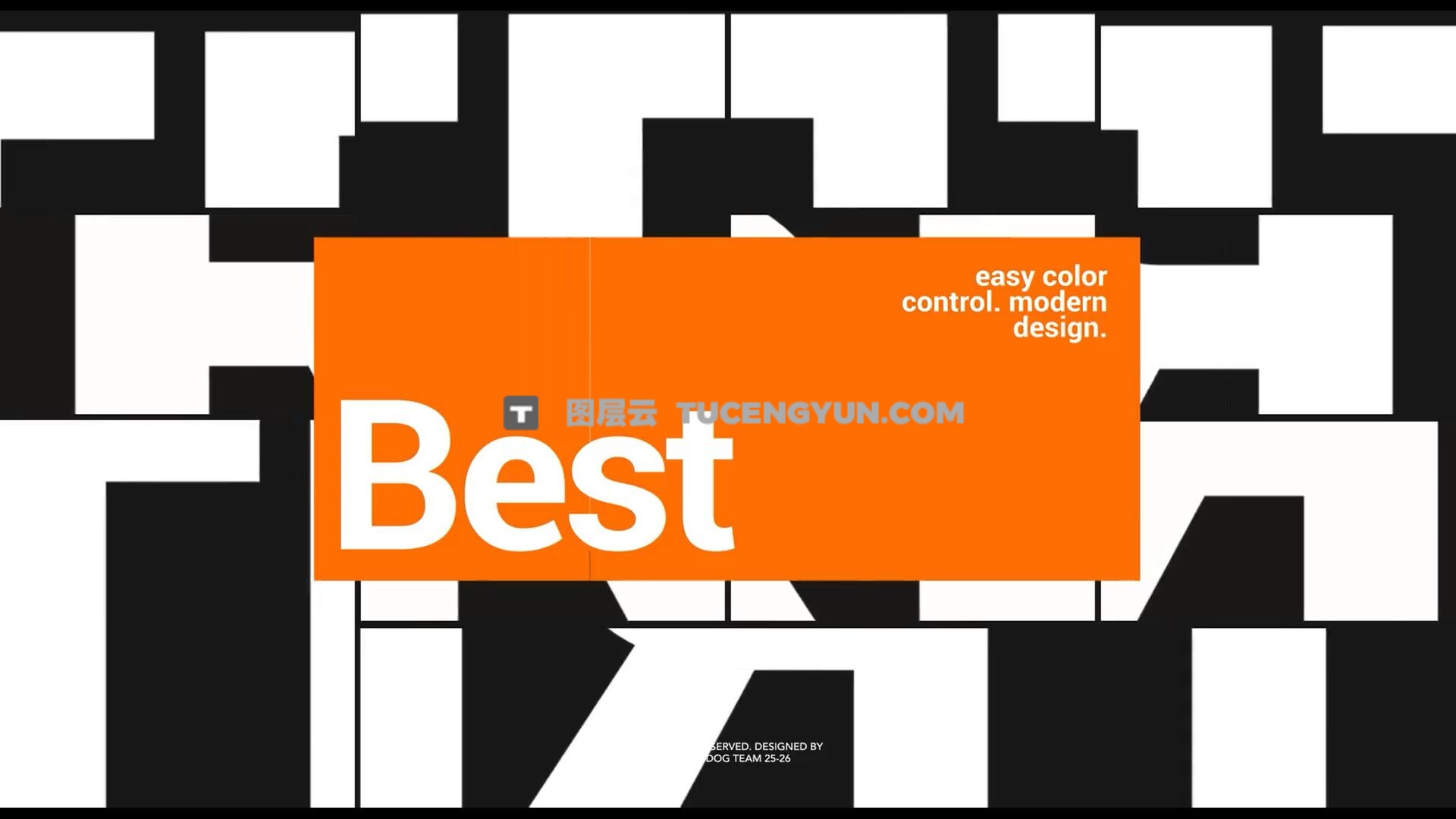 AE/PR模板：野蛮动力学无缝循环粗体大文本标题排版海报动画（14023）图层云