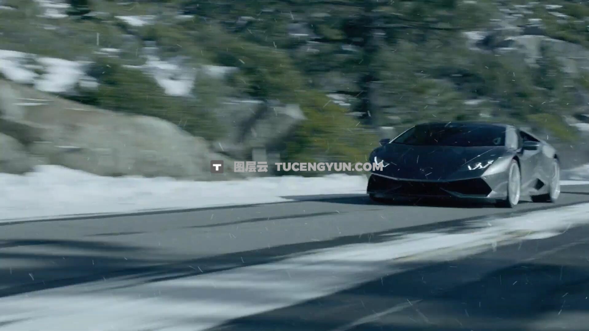 120个超高品质电影级写实下雪雪景氛围叠加背景4K视频素材（14024）图层云