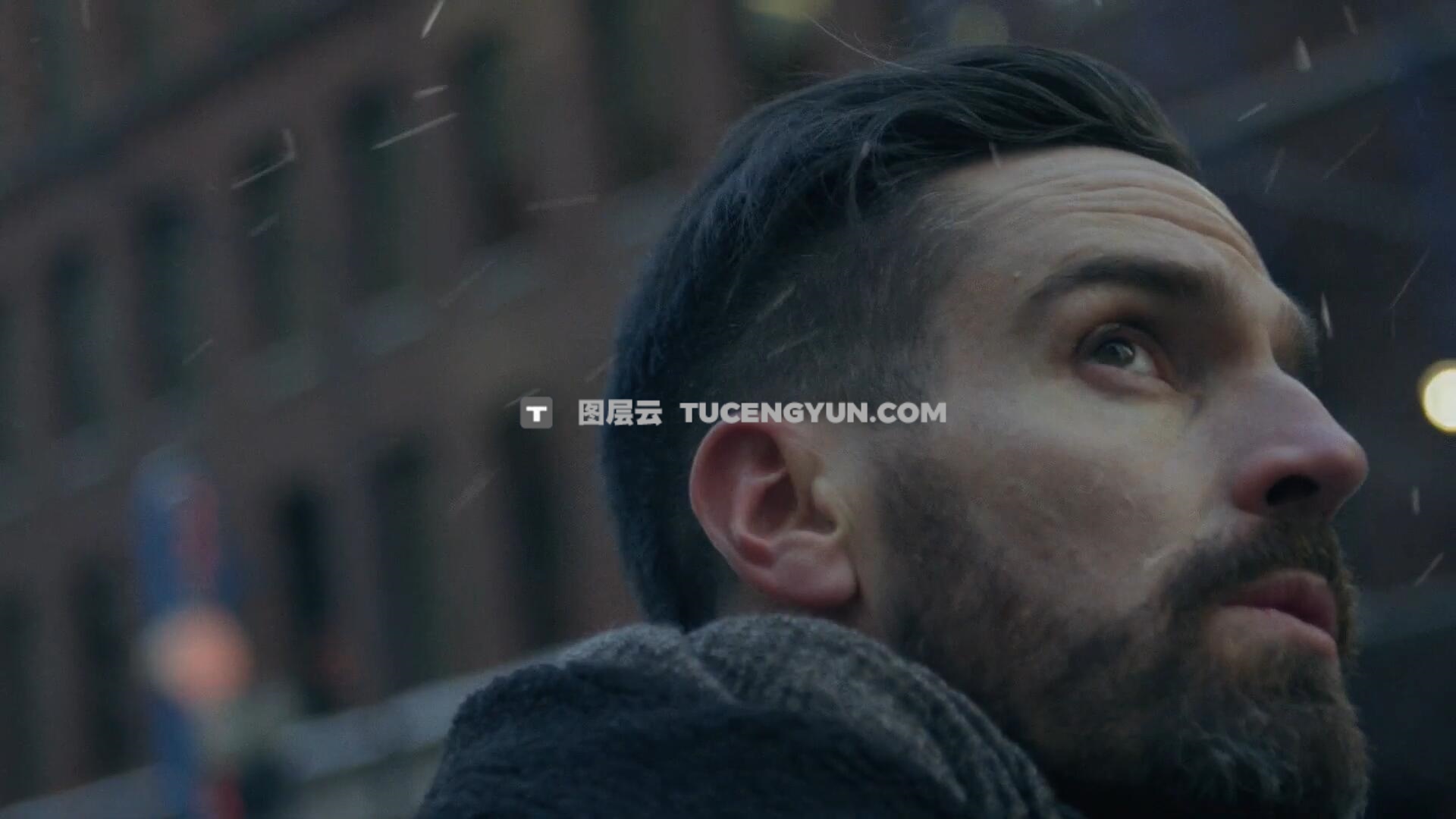 120个超高品质电影级写实下雪雪景氛围叠加背景4K视频素材（14024）图层云