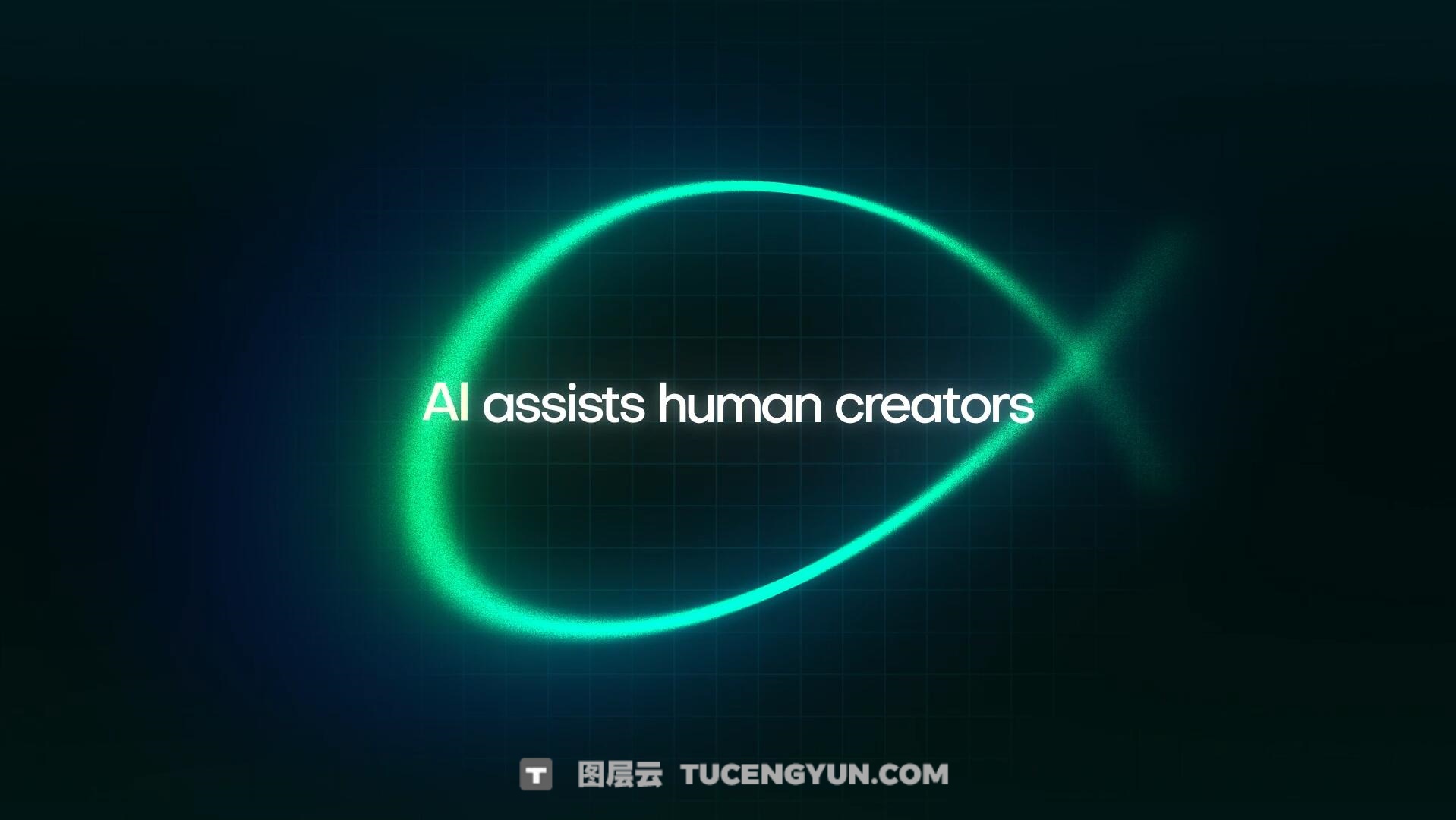 AE/PR模板：极简主义渐变弥散光场景AI风格文字标题动画模板（14025）图层云