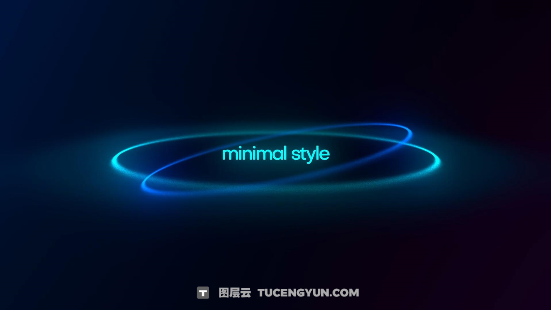 AE/PR模板：极简主义渐变弥散光场景AI风格文字标题动画模板（14025）图层云