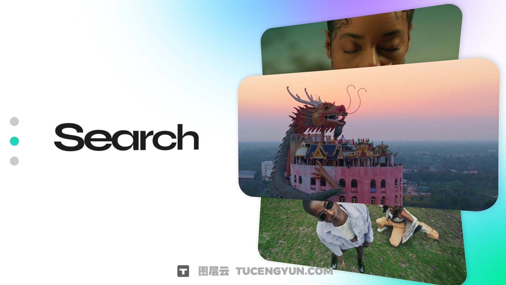 达芬奇模板：创意模块化网格多屏视频场景动画（14035）图层云