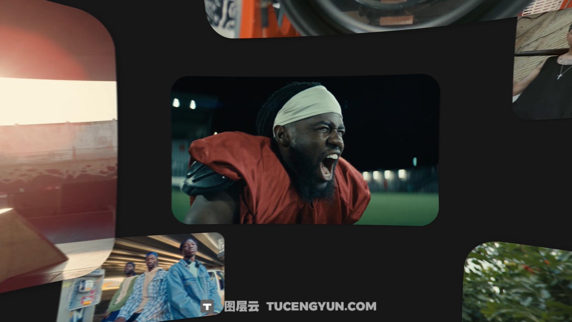 达芬奇模板：创意模块化网格多屏视频场景动画（14035）图层云