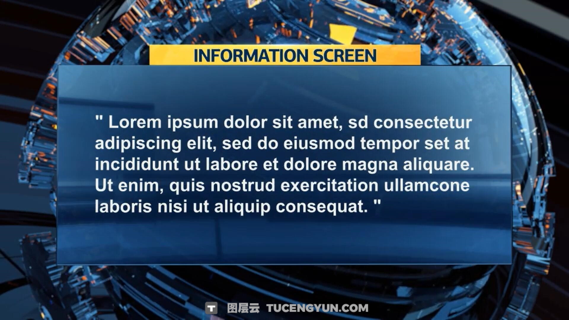 AE模板：电视台卫视频道新闻节目片头新闻字幕条新闻内容介绍模板（14036）图层云