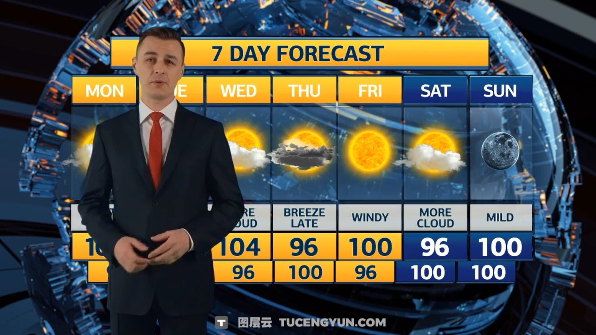 AE模板：电视台卫视频道新闻节目片头新闻字幕条新闻内容介绍模板（14036）图层云