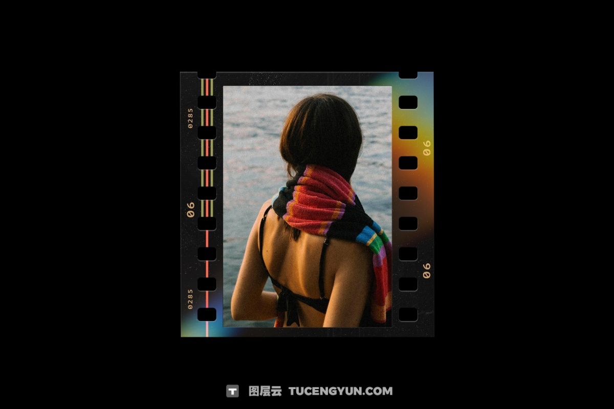 复古宝丽来35mm胶片边框电影帧框架叠加层PSD海报模板样机+PNG叠加层 Film Frames Collection: PSD & PNG Overlays（14053）图层云