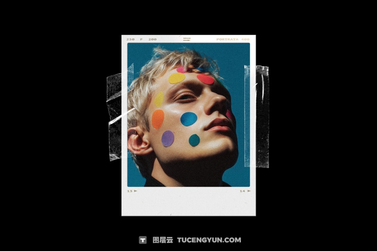 复古宝丽来35mm胶片边框电影帧框架叠加层PSD海报模板样机+PNG叠加层 Film Frames Collection: PSD & PNG Overlays（14053）图层云