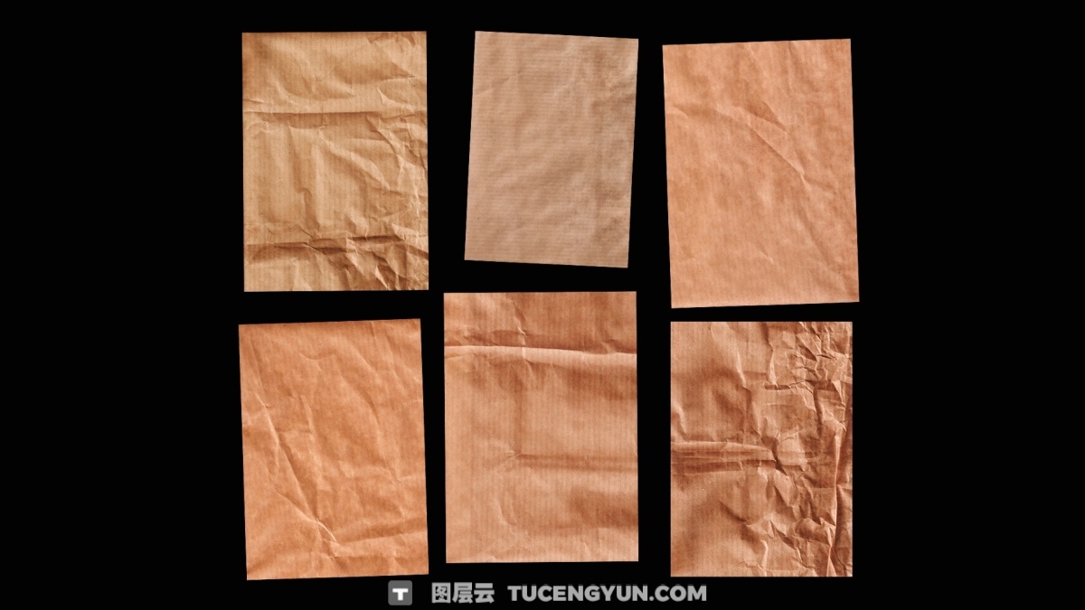 40款真实质感牛皮纸板扫描纸张肌理纹理JPG图片设计套装+PS笔刷 Kraft Paper Texture Pack（14054）图层云